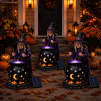 🪄Halloween Witch Glowing Cauldron Solar Light