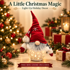 Free Shipping 🎄 Light-Up Christmas Gnome & Snowman Decor + Free R Mini Gnome