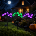 Luces solares de estaca con diseño de globo ocular para Halloween