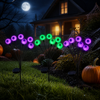 Luces solares de estaca con diseño de globo ocular para Halloween