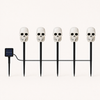 Estacas de luces solares de calavera para caminos, 5 unidades