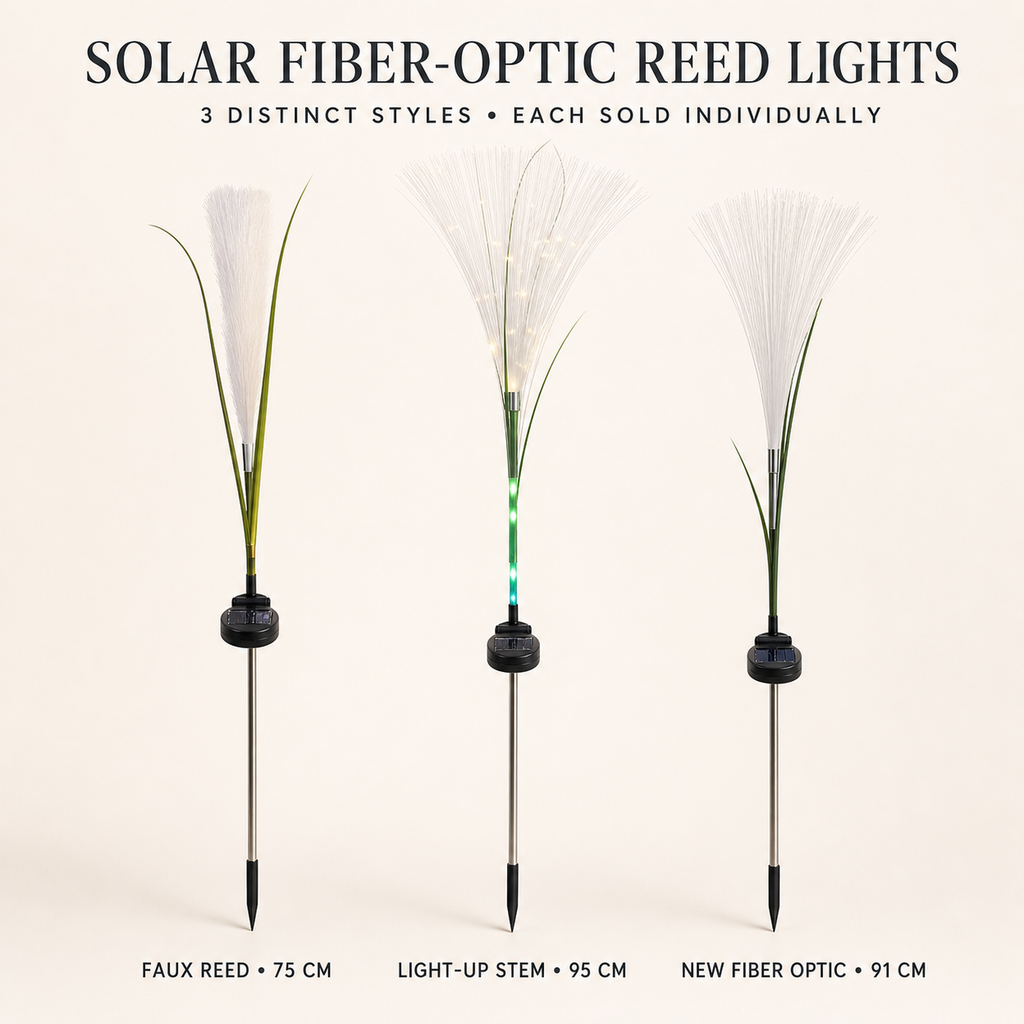 Solar Fiber-Optic Reed Garden Stake Light