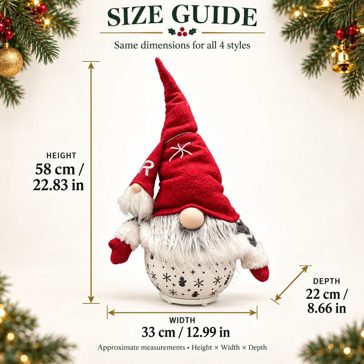 Free Shipping 🎄 Light-Up Christmas Gnome & Snowman Decor + Free R Mini Gnome