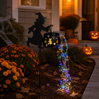 Halloween Witch Cauldron Garden Stake Light