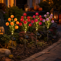 Solar 7-Head Pom-Pom Flower Stake Light