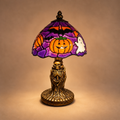 🔥Hot Sale - 40% OFF🔥 –🎃Retro Halloween Pumpkin Desk Lamp – Resin Bat & Ghost Accent Light, 3 Styles