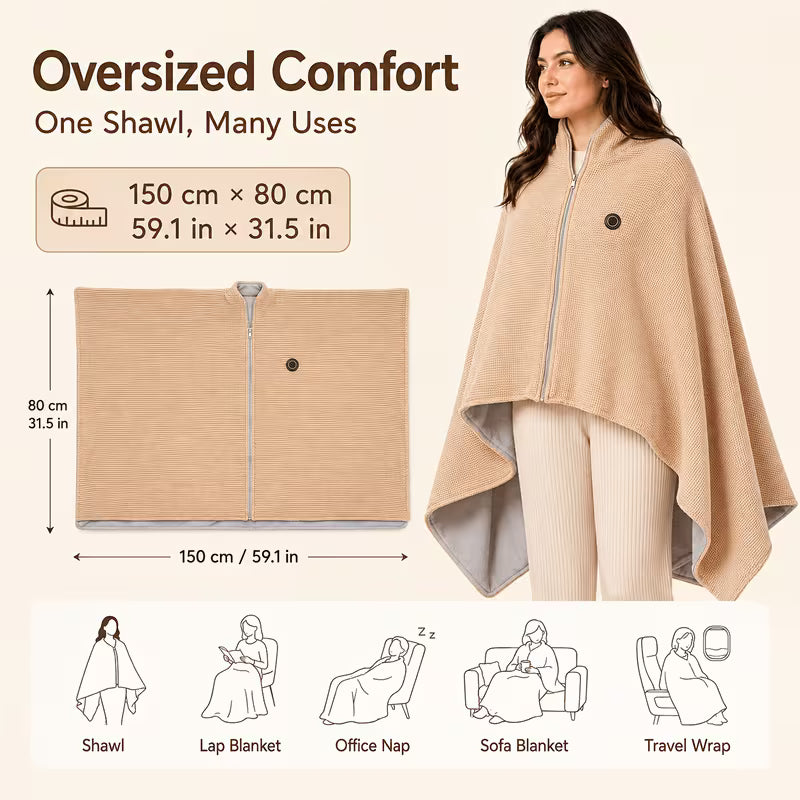 ✨Last Day 49% OFF🔥Wearable Heated Blanket Shawl | Portable USB-Powered Warmth for Home, Work & Outdoors
