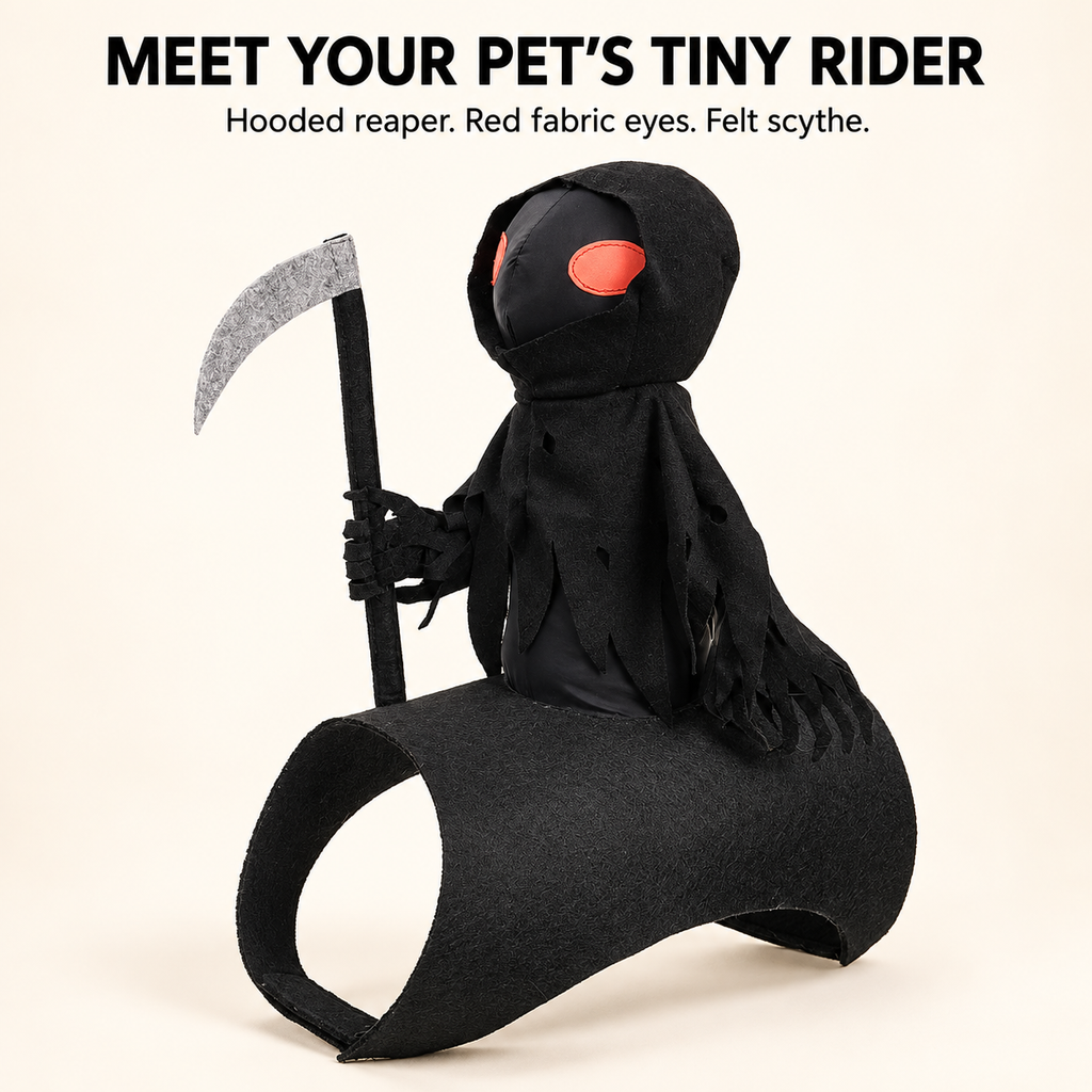 Free Shipping 🎃 Grim Reaper Rider Costume for Dogs & Cats