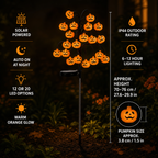 Luces solares de estaca para Halloween con diseño de calabazas y árbol
