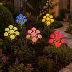 Solar 7-Head Rose Garden Stake Light