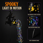 Halloween Witch Cauldron Garden Stake Light