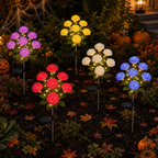 Solar 7-Head Rose Garden Stake Light