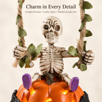 Free Shipping 🎃 Light-Up Skeleton Pumpkin Hanging Ornament | Halloween Decor