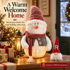 Free Shipping 🎄 Light-Up Christmas Gnome & Snowman Decor + Free R Mini Gnome
