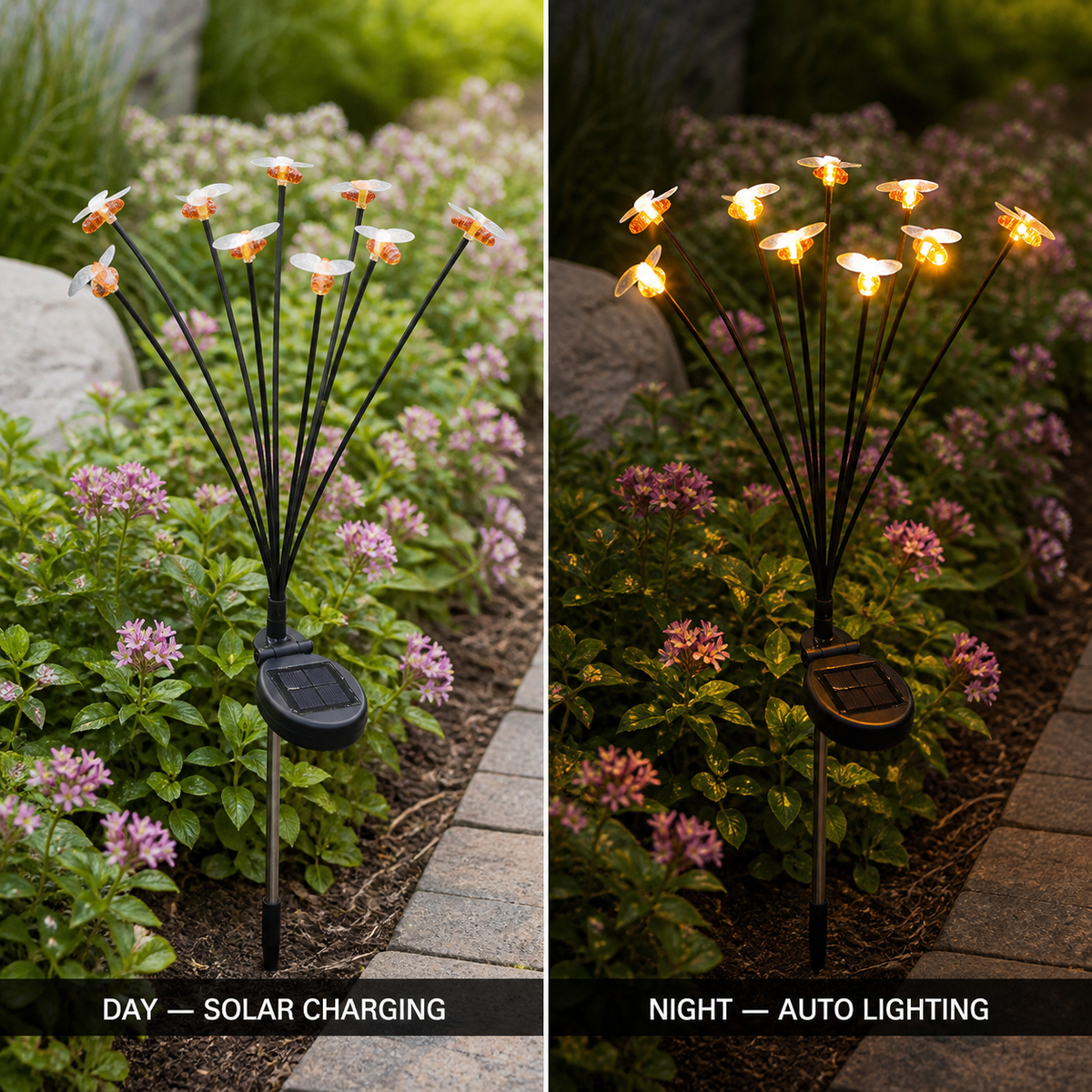 Solar Swaying Bee & Butterfly Stake Lights