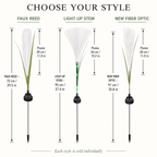 Solar Fiber-Optic Reed Garden Stake Light