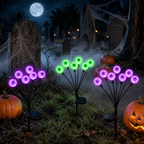 Luces solares de estaca con diseño de globo ocular para Halloween
