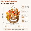 Light-Up Autumn Pumpkin Hanging Sign