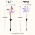 Solar Iridescent Pinwheel Garden Stake Light