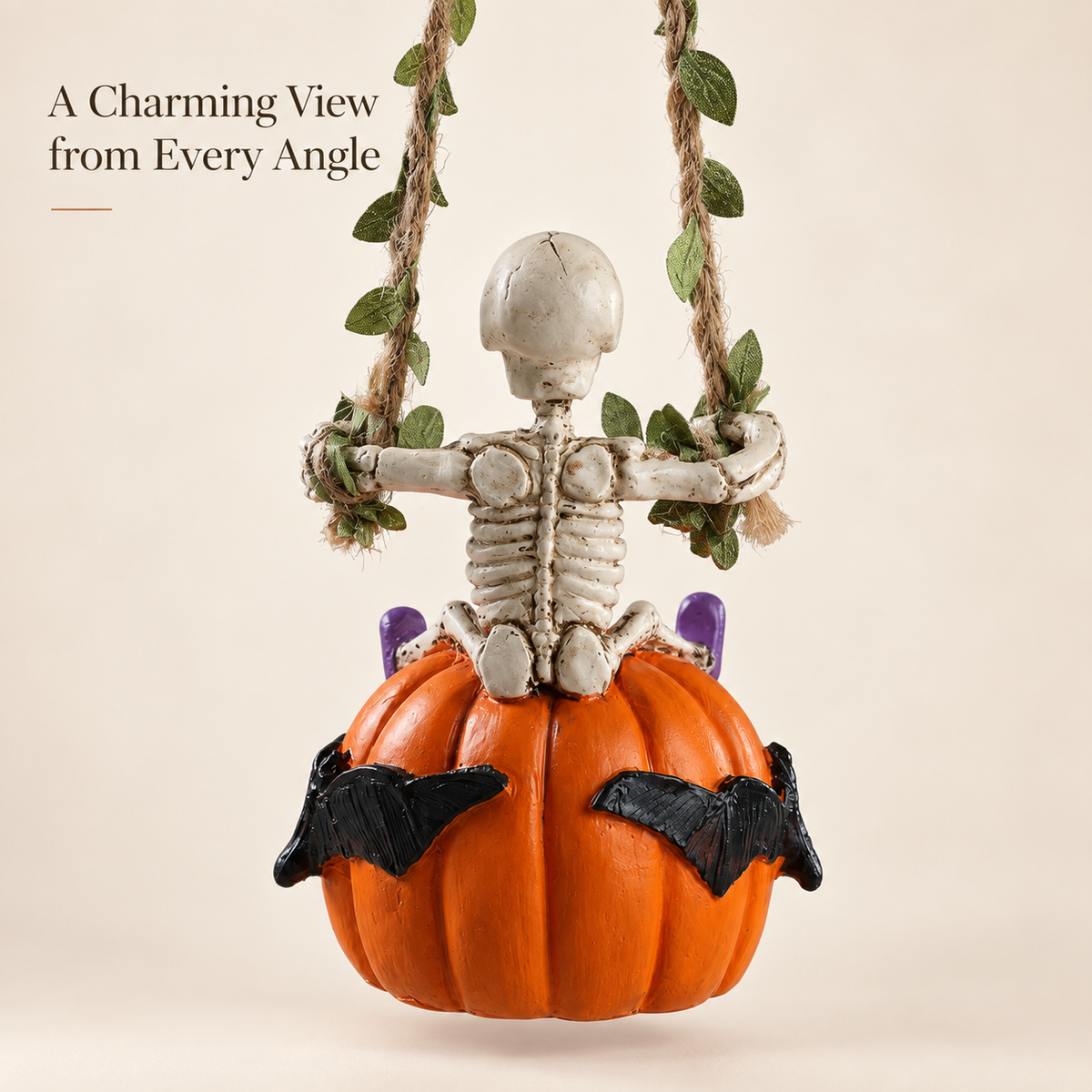 Free Shipping 🎃 Light-Up Skeleton Pumpkin Hanging Ornament | Halloween Decor
