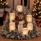 🌲Early Christmas Promotion 49% OFF🌲Christmas Lighted Centerpiece with Flameless Candle Glow
