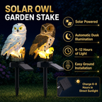 Solar Light-Up Owl Garden Stake