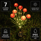 Solar 7-Head Pom-Pom Flower Stake Light
