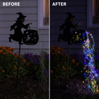 Halloween Witch Cauldron Garden Stake Light