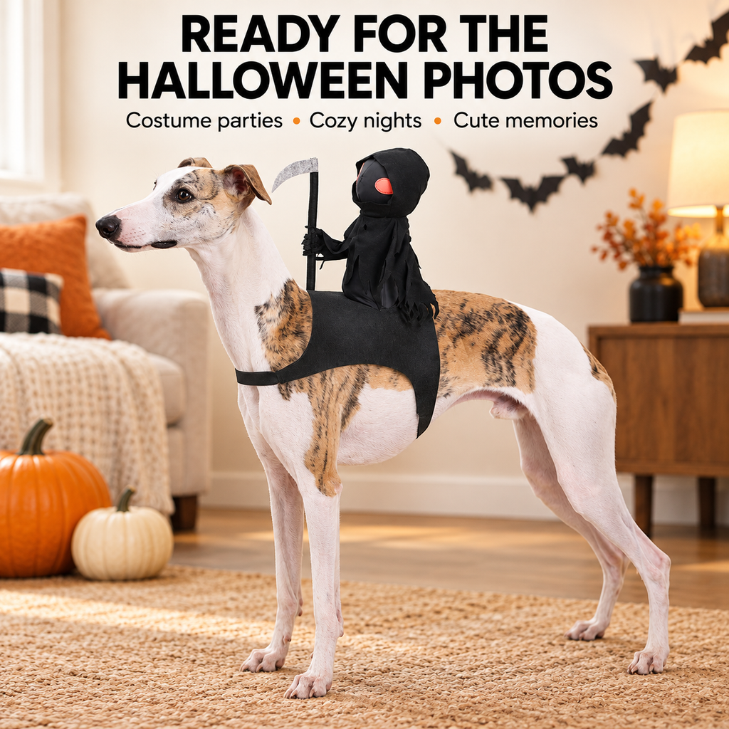 Free Shipping 🎃 Grim Reaper Rider Costume for Dogs & Cats