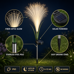 Solar Fiber-Optic Reed Garden Stake Light