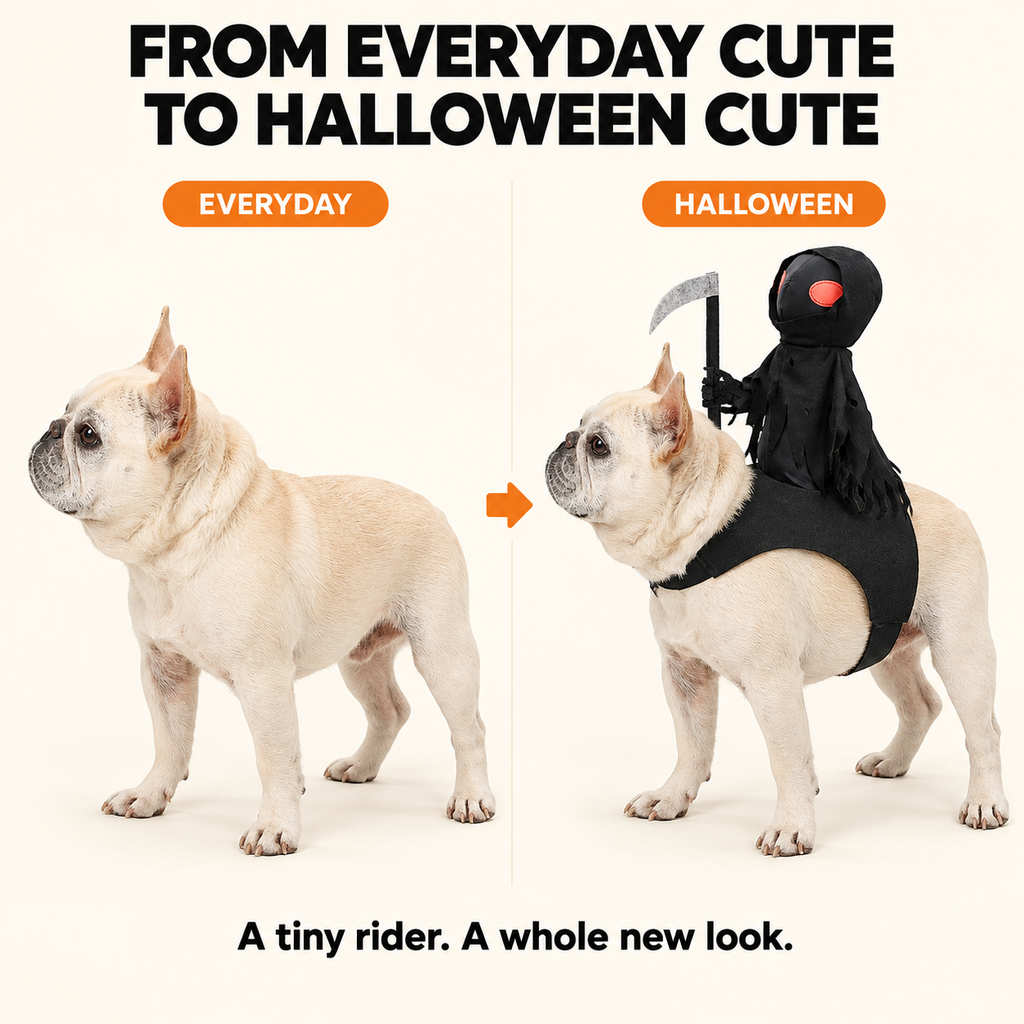 Free Shipping 🎃 Grim Reaper Rider Costume for Dogs & Cats