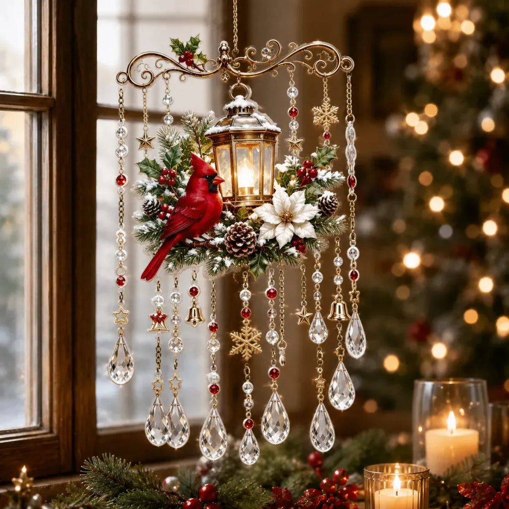 Handmade Christmas stained window decorations