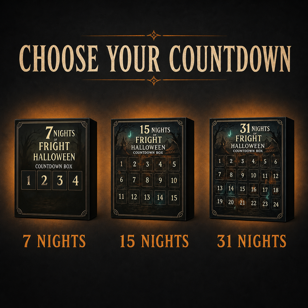 🎃50% off👻31 Nights of Fright Halloween Calendar with Mini Figurines