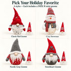 Free Shipping 🎄 Light-Up Christmas Gnome & Snowman Decor + Free R Mini Gnome