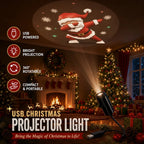 Plug-&-Play HD Christmas Projector | 6 or 10 Festive Scenes 🎄