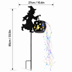 Halloween Witch Cauldron Garden Stake Light