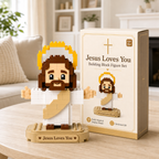 🚚 Free Shipping | Jesus Loves You Building Block Figure Set ✝️💛
