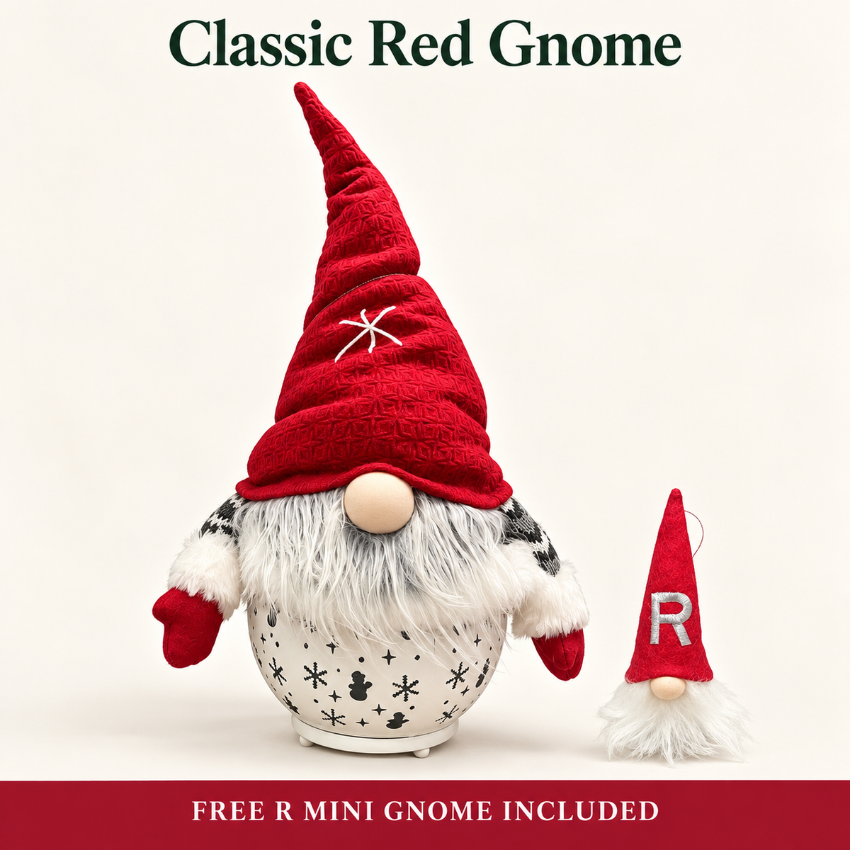 Free Shipping 🎄 Light-Up Christmas Gnome & Snowman Decor + Free R Mini Gnome
