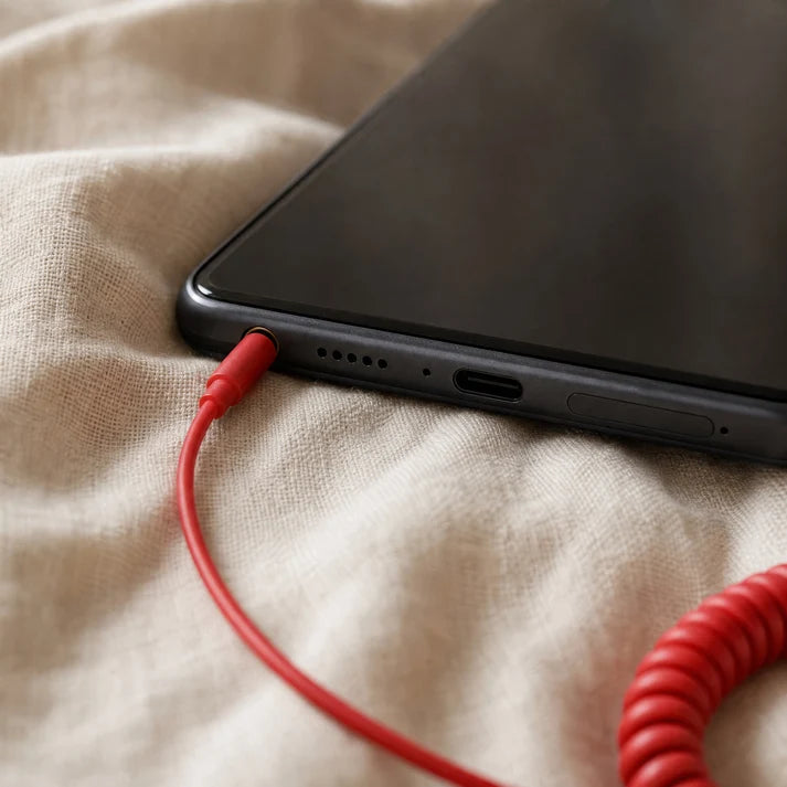 ✅Free Shipping📞DialBop Retro Phone Handset, Coiled Cord, 3 Colors, USB-C / Lightning / 3.5mm Option