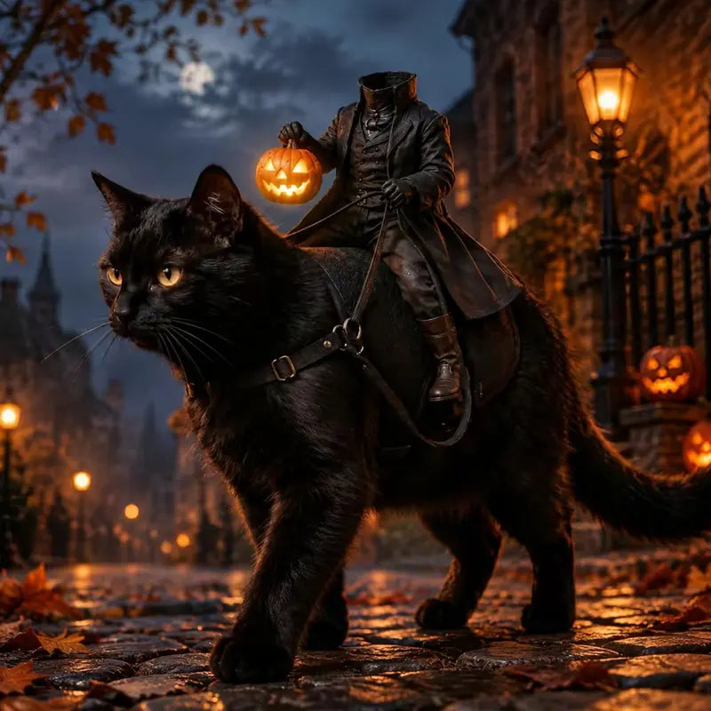Free Shipping | 🎃 Headless Horseman Rider Pet Costume for Cats & Small Dogs