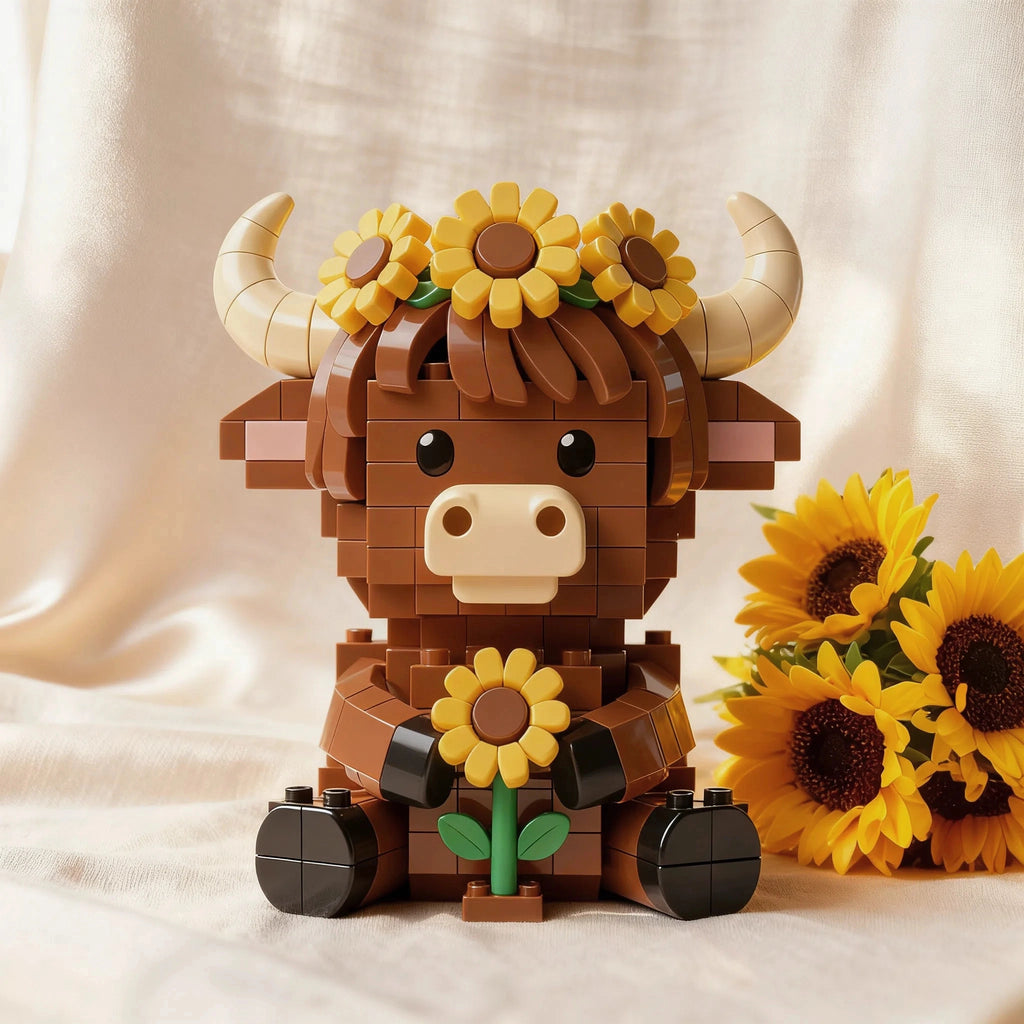 🚚 Free Shipping | Scottish Highland Cow Brick Figure Collection