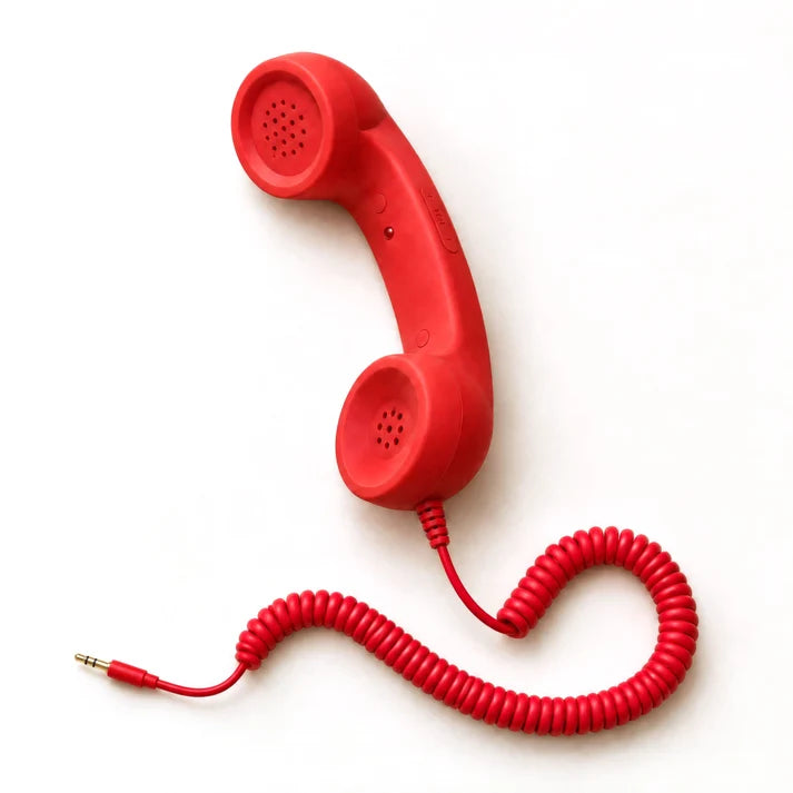 ✅Free Shipping📞DialBop Retro Phone Handset, Coiled Cord, 3 Colors, USB-C / Lightning / 3.5mm Option