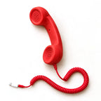 ✅Free Shipping📞DialBop Retro Phone Handset, Coiled Cord, 3 Colors, USB-C / Lightning / 3.5mm Option