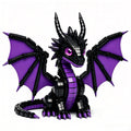 🚚 Free Shipping | Midnight Amethyst Dragon Building Set