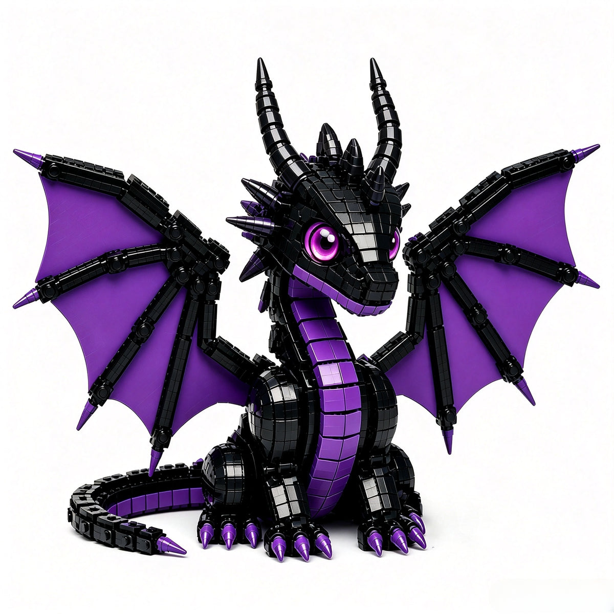🚚 Free Shipping | Midnight Amethyst Dragon Building Set