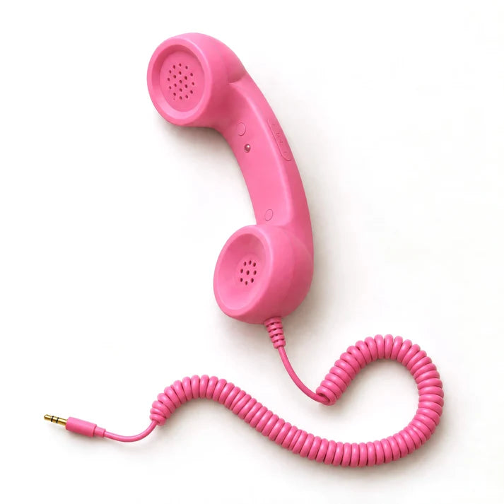 ✅Free Shipping📞DialBop Retro Phone Handset, Coiled Cord, 3 Colors, USB-C / Lightning / 3.5mm Option