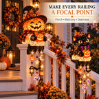 🔥Buy 2 Get 10% OFF🔥🎃 Halloween Porch Magic Cascade Railing Lights – Pumpkin, Witch, Ghost & Black Cat🎃🎃