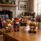 🚚 Free Shipping | Scottish Highland Cow Brick Figure Collection