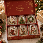 🚚📦 Free Shipping 🎄✨ 3D Christmas Glass Art Cup | Luxury Raised Holiday Glassware for Drinks, Decor & Christmas Gifts 🎁