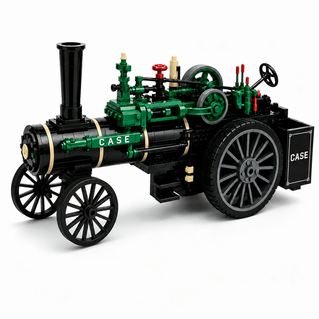 🚚 Free Shipping | ⚙️ 150th Anniversary 1876 Steam Traction Engine Building Blocks